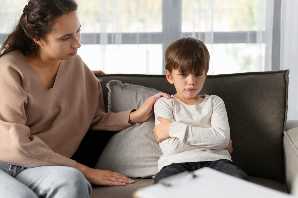 Woman and kid