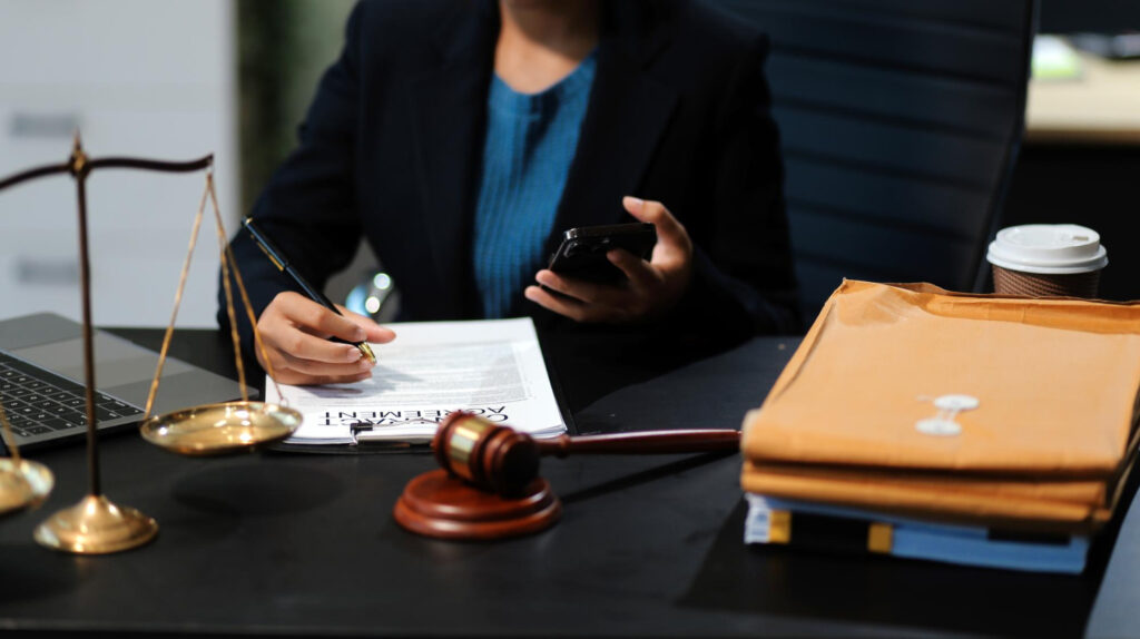 Judge gavel with scales of justice